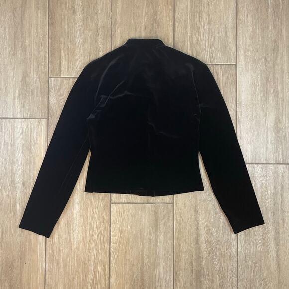 Ellen Figg Vintage Velvet Blazer Jacket Black Size 8 Made in USA - Picture 2 of 6
